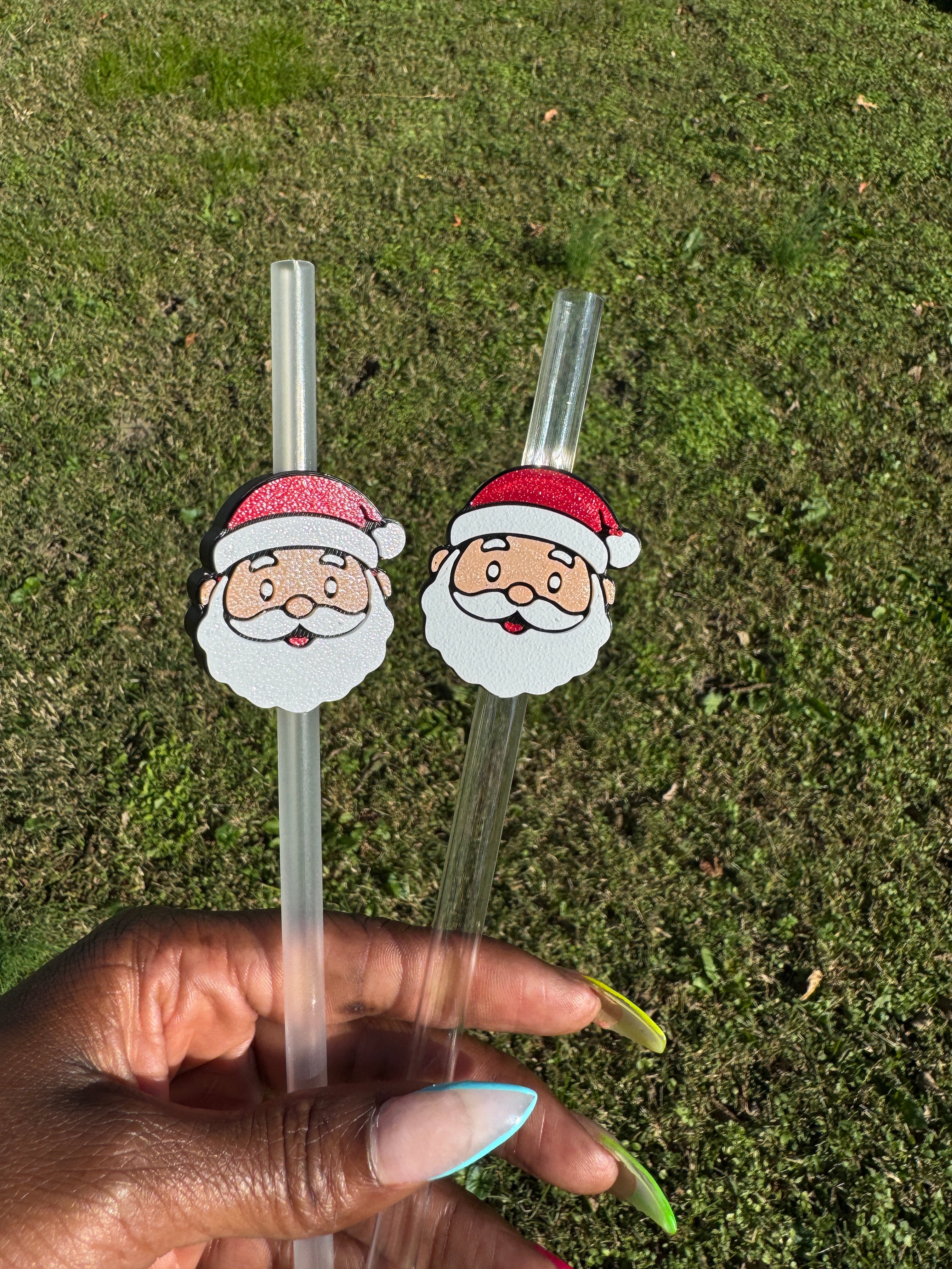 Santa Straw Topper 3MF/STL File | 3D File Straw Topper | Digital File Only