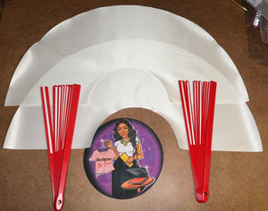 Sublimation(blank) Folding Fan | Sublimation Clack Fan | Sublimation Hand Fan | Sublimation Festival Fan Set of 2