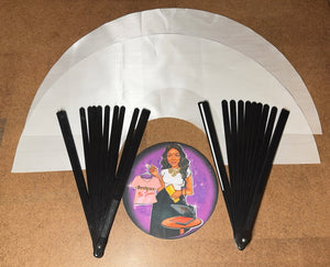 Sublimation(blank) Folding Fan | Sublimation Clack Fan | Sublimation Hand Fan | Sublimation Festival Fan Set of 2