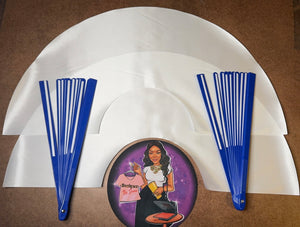 Sublimation(blank) Folding Fan | Sublimation Clack Fan | Sublimation Hand Fan | Sublimation Festival Fan Set of 2