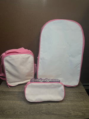 Sublimation Backpack, Lunchbag, Pencilbag