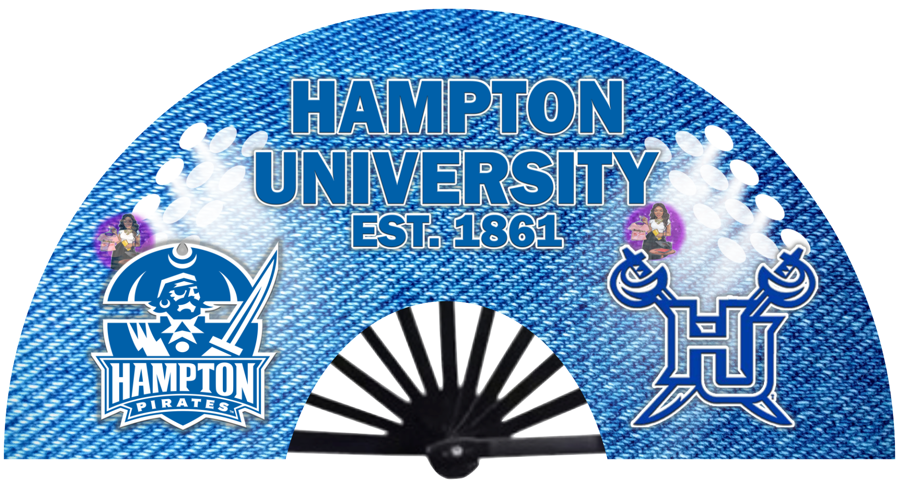 NSU - HU Custom Statement Fan | Festival Fan | Large Hand Fan | Hand Fan | Custom Designs