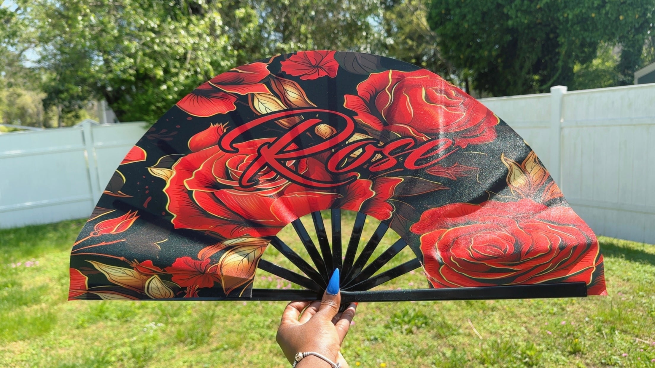Custom Statement Fan | Festival Fan | Large Hand Fan | Hand Fan | Custom Designs