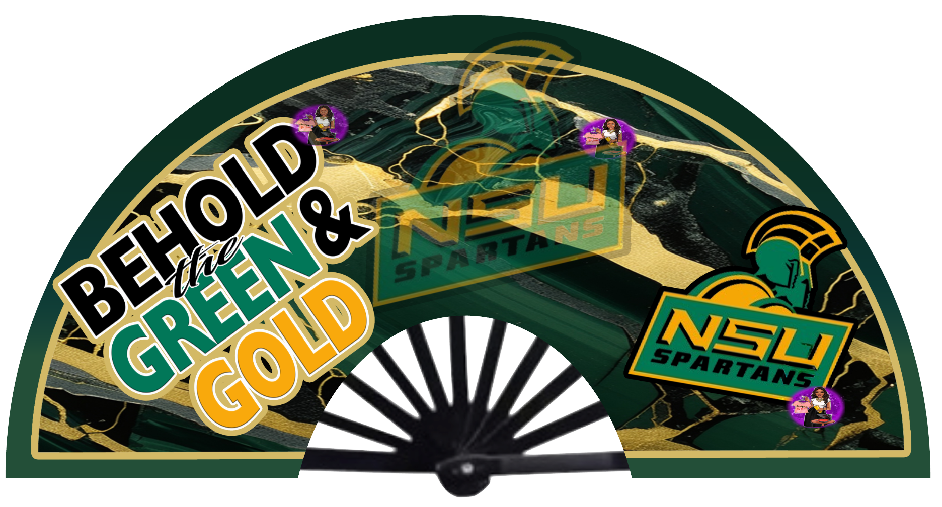 NSU - HU Custom Statement Fan | Festival Fan | Large Hand Fan | Hand Fan | Custom Designs