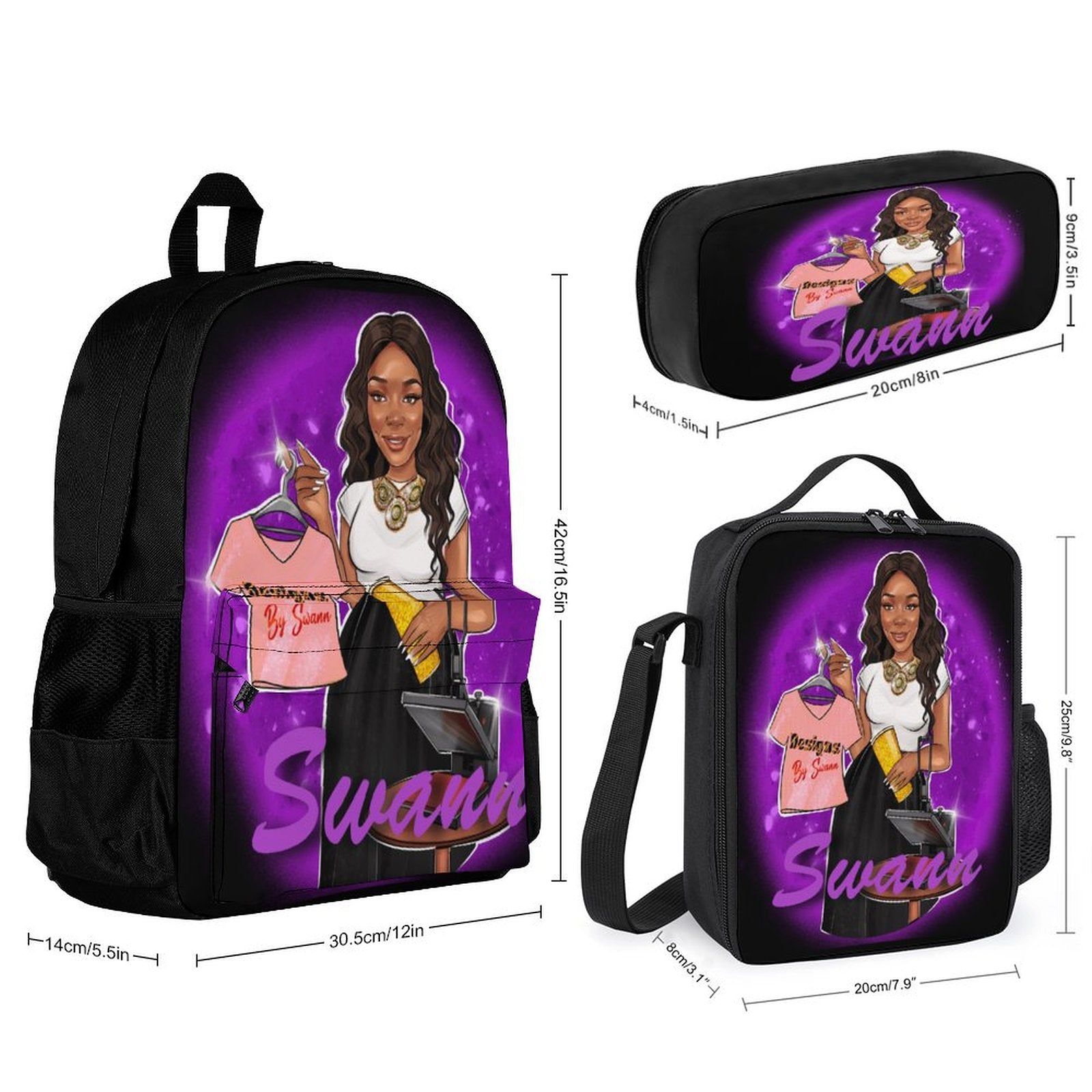 Custom Backpack, Custom Lunch Bag, Custom Pencil Bag