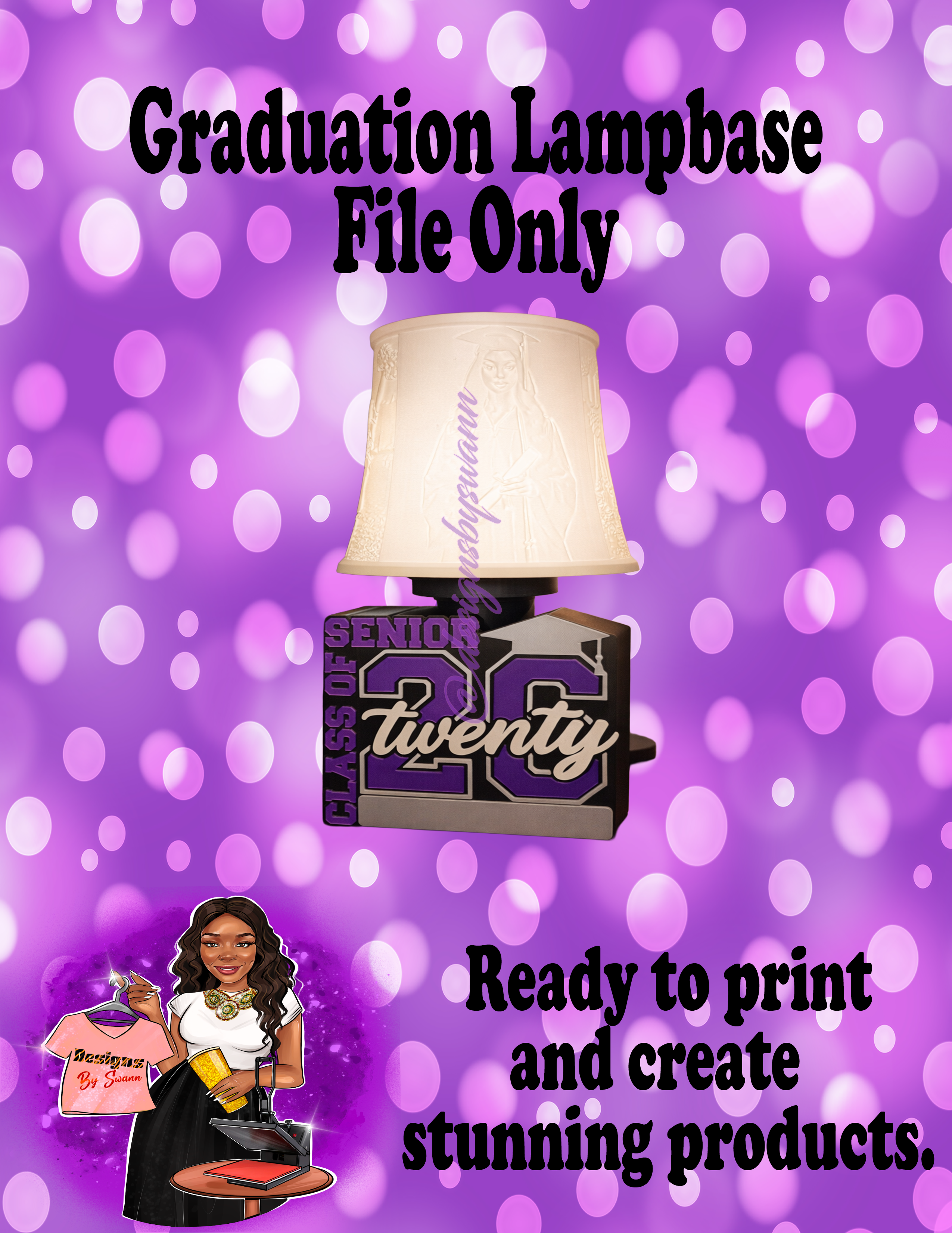 Graduation Base Design Graduation Lamp Base 3MF File | 3D File Graduation Lamp Base File | Di ...