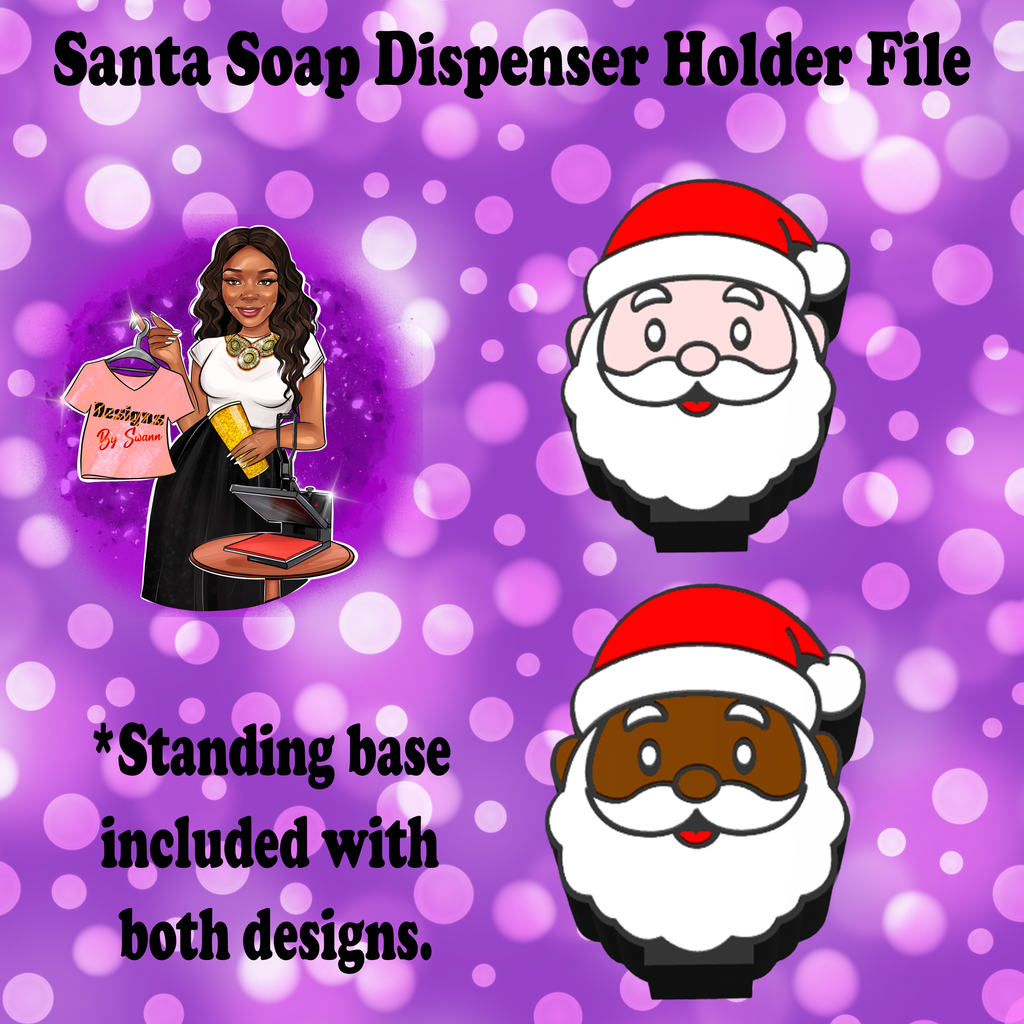 Santa Soap Dispenser Holder 3MF/STL File | 3D File Soap Dispenser Holder | Digital File Only
