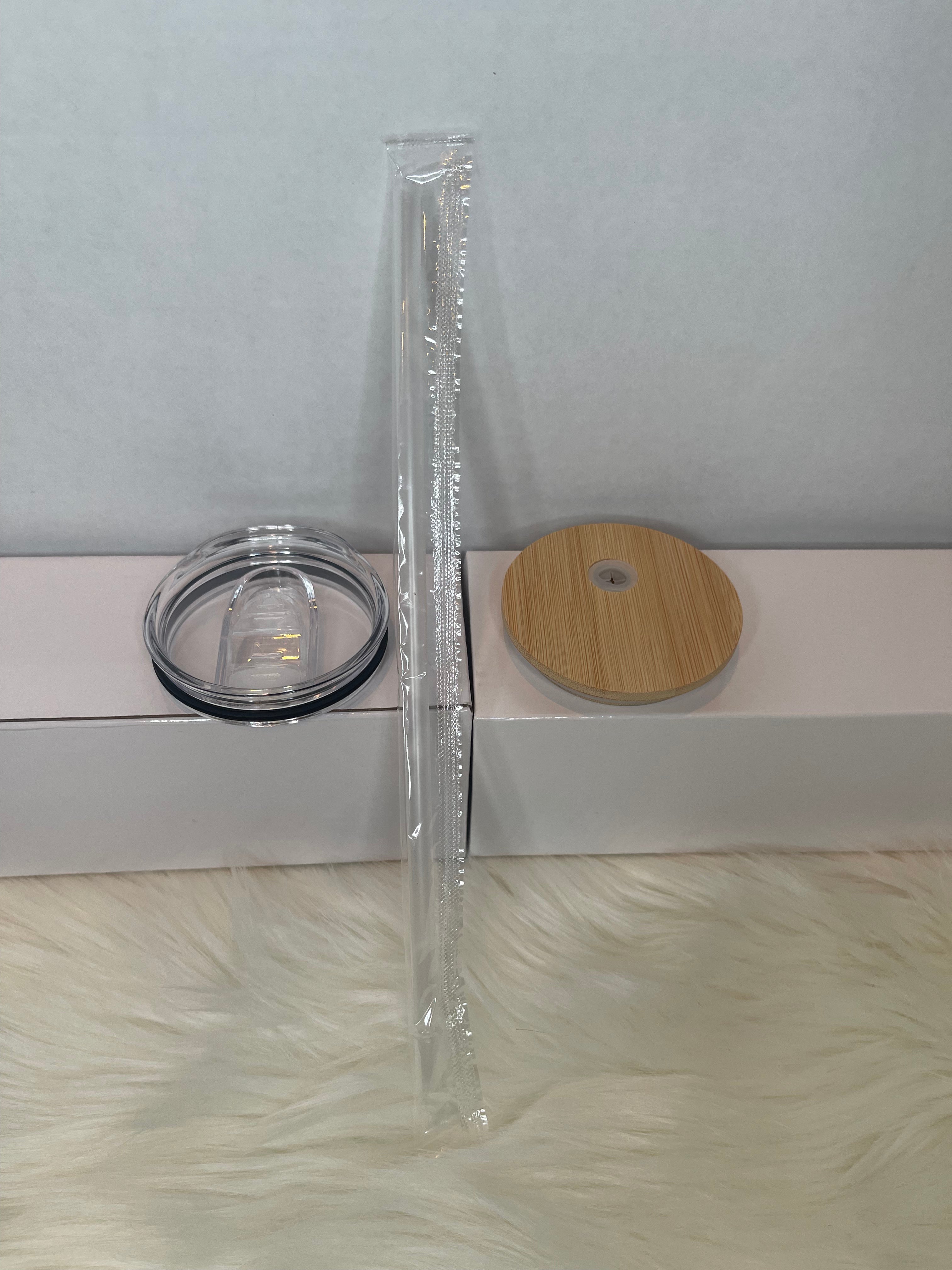 25oz Ombre Sublimation Glass Tumbler with 2 lids